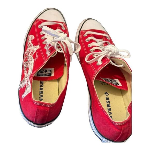 Dennis Rodman 91’ “All Out" Converse shoes red men’s size 15 women’s size 17 - Picture 11 of 11